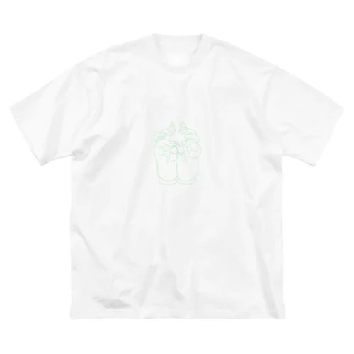 印相(緑) ビッグシルエットTシャツ