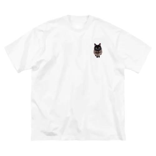 くろ猫まりも ちっこいver ビッグシルエットTシャツ