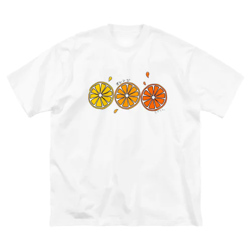 オレンジ ビッグシルエットTシャツ