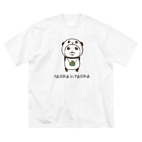 パンダinぱんだ(財布) ビッグシルエットTシャツ