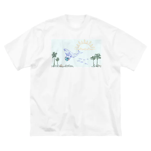 海からの贈物＊クジラ ビッグシルエットTシャツ