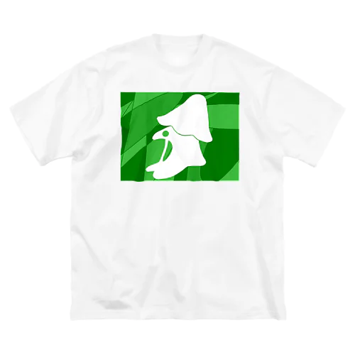 わたがしデザイン（緑・白） Big T-Shirt