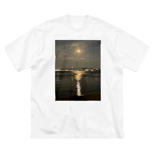 琵琶湖の満月 ビッグシルエットTシャツ
