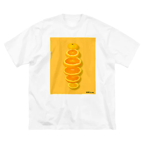 輪切り.com -オレンジ- ビッグシルエットTシャツ