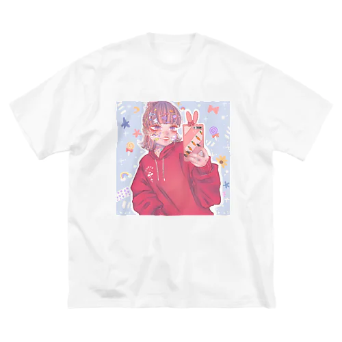 自撮りちゃん Big T-Shirt