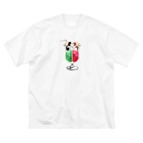 キャバリアの2色クリームソーダ Big T-Shirt