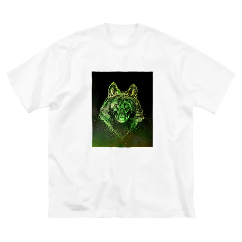 深緑の狼 ビッグシルエットTシャツ