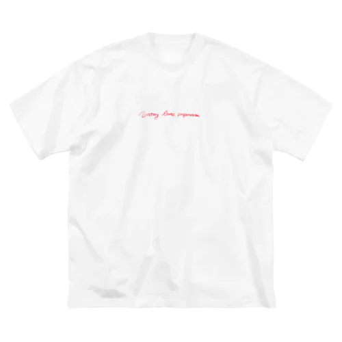 victory loves preparation ビッグシルエットTシャツ