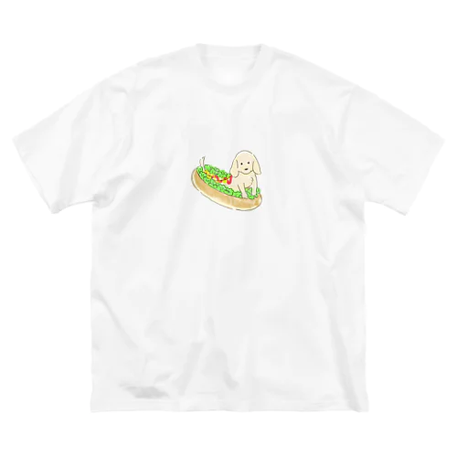 ホットドッグ(文字なし) ビッグシルエットTシャツ