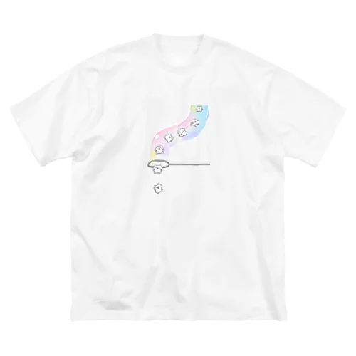 つらなりねこ ビッグシルエットTシャツ