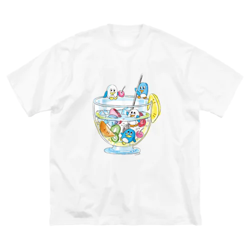 ペンギンとフルーツサワー ビッグシルエットTシャツ