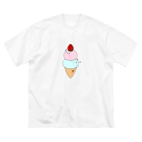 ふたごあいすぅ(文字あり) Big T-Shirt