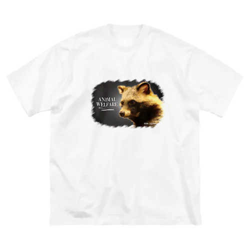 ANIMAL WELFARE　たぬき ビッグシルエットTシャツ