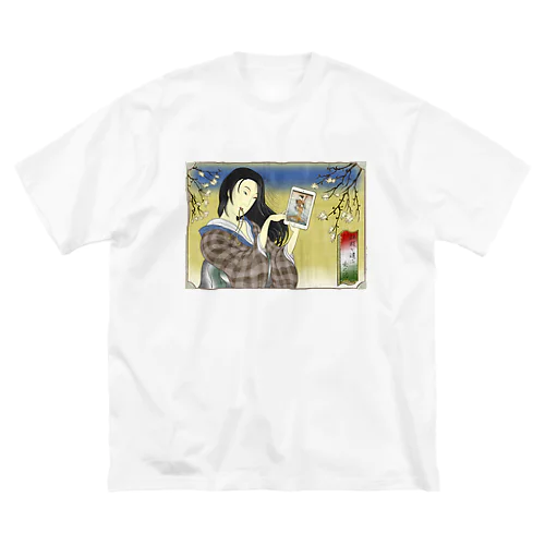 "錦板を遣ふ女の図" #1 ビッグシルエットTシャツ