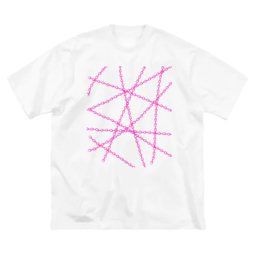 鎖(ピンク) ビッグシルエットTシャツ