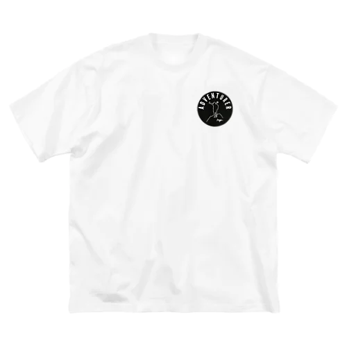 誰もが冒険家グッズ（黒丸ver) ビッグシルエットTシャツ