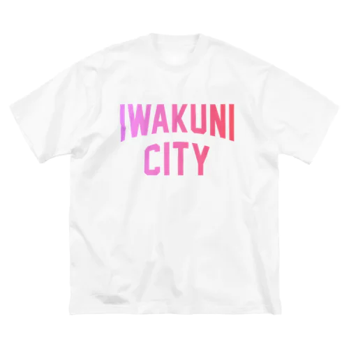 岩国市 IWAKUNI CITY ロゴピンク ビッグシルエットTシャツ