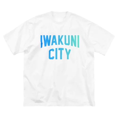 岩国市 IWAKUNI CITY　ロゴブルー ビッグシルエットTシャツ