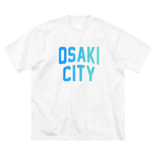 大崎市 OSAKI CITY　ロゴブルー ビッグシルエットTシャツ