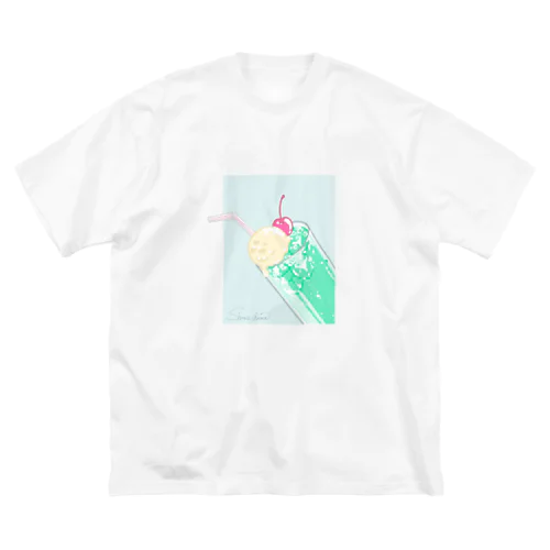 しゅわしゅわ くりぃむ そーだ めろん ビッグシルエットTシャツ