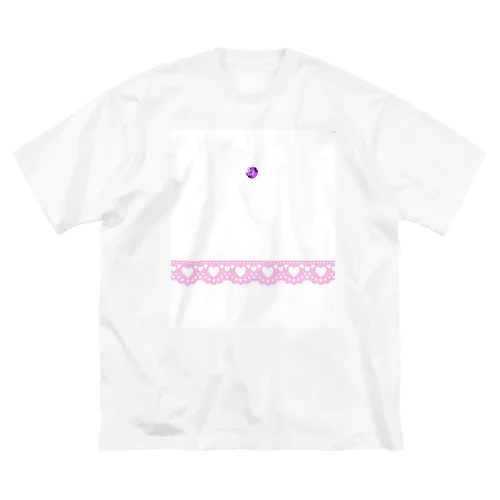 白ドレス宝石 ビッグシルエットTシャツ