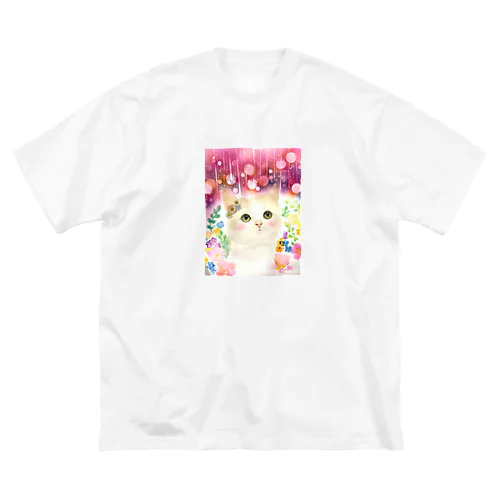 キラキラ子猫 ビッグシルエットTシャツ