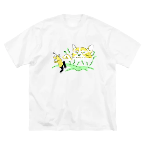 バケネコ ビッグシルエットTシャツ