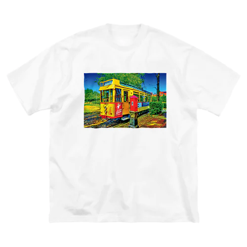 ドイツ ハノーファーの路面電車 ビッグシルエットTシャツ