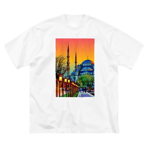 トルコ 夕暮れのスルタンアフメト・モスク Big T-Shirt