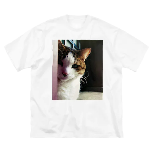 チラッと猫 ビッグシルエットTシャツ