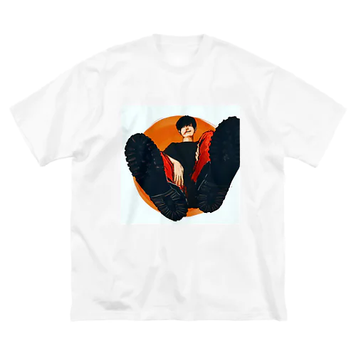 Orange ビッグシルエットTシャツ