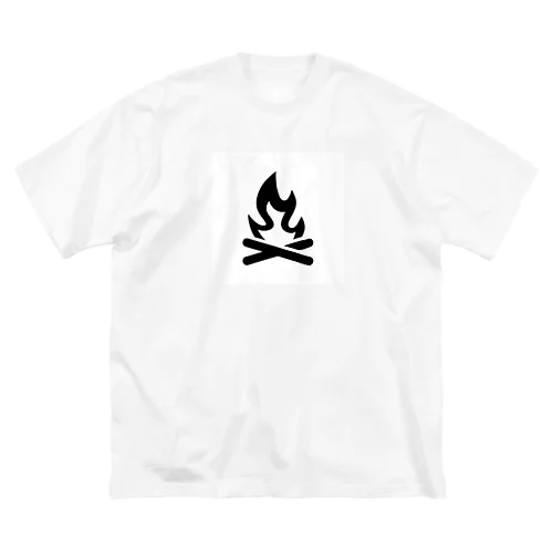 焚き火シルエット Big T-Shirt