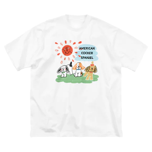 日向ぼっこアメリカンコッカースパニエル ビッグシルエットTシャツ