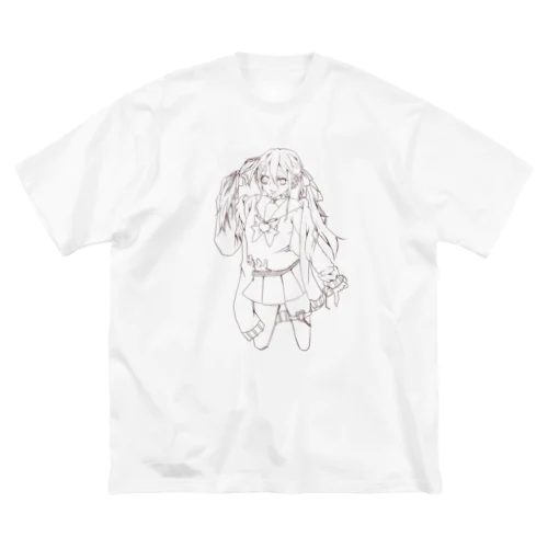 セーラー服地雷系女子 ビッグシルエットTシャツ