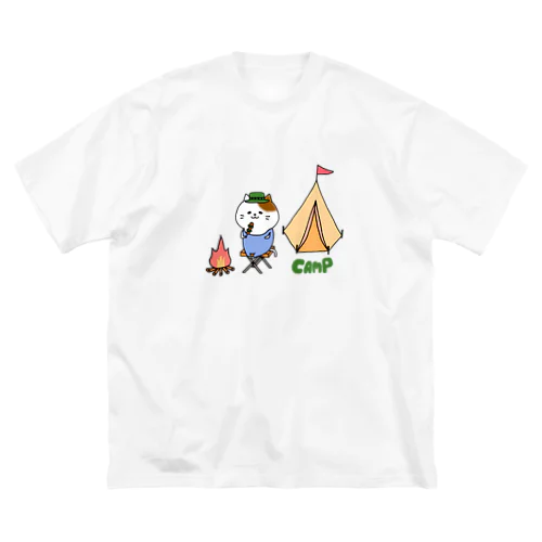 キャンプねこさん(帽子あり) Big T-Shirt