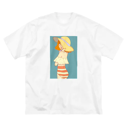 レトロガール1 ビッグシルエットTシャツ