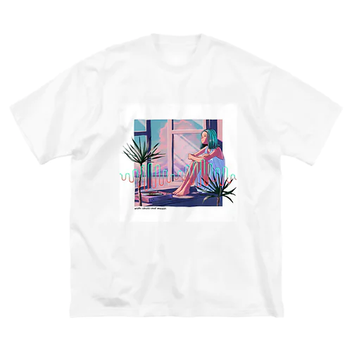 with chill-out music.　夕日の窓辺 Big T-Shirt