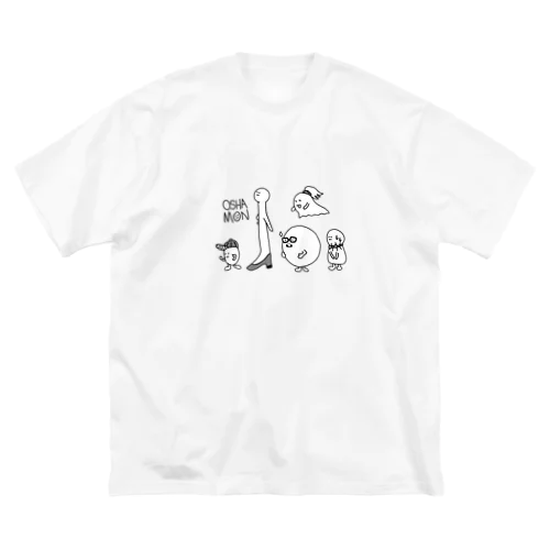 オシャモン（シロ） ビッグシルエットTシャツ