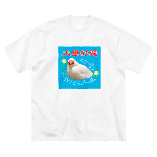 大量的愛文鳥 ビッグシルエットTシャツ