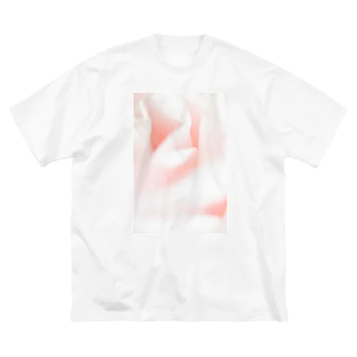 ピンクの抽象　 ビッグシルエットTシャツ