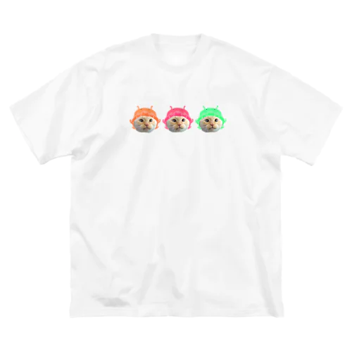 メンダコかぶっとるまりおちゃん 三つ子カラフル ビッグシルエットTシャツ