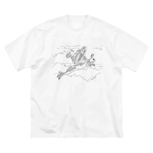 天使うさぎその4 ビッグシルエットTシャツ