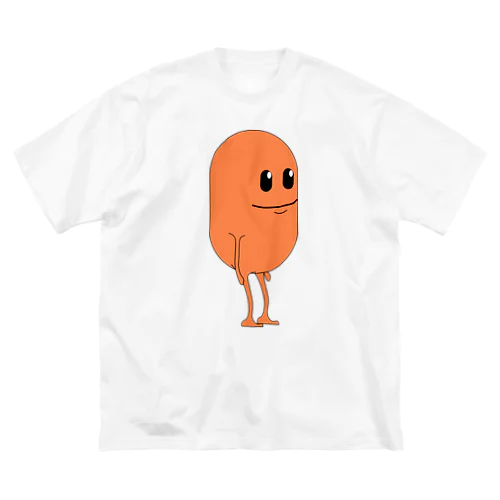 名前なし_オレンジ ビッグシルエットTシャツ