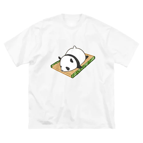 畳でゴロゴロを満喫するパンダ ビッグシルエットTシャツ