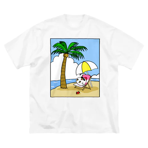 ニワトリの休日　夏C ビッグシルエットTシャツ