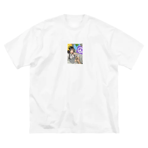 深瀬缶バッジ Big T-Shirt