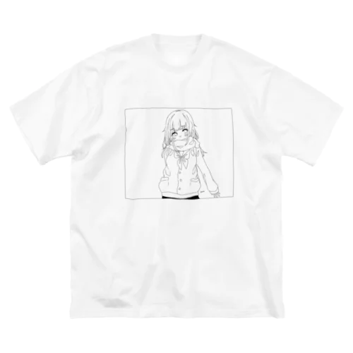 寒いから手繋ごうよ(ブラック Big T-Shirt