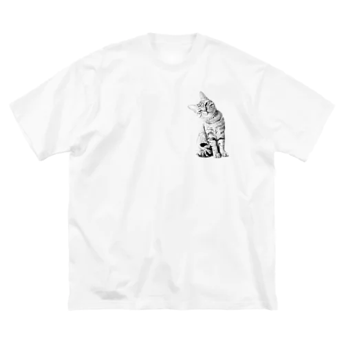 モノクロニャンコ ビッグシルエットTシャツ