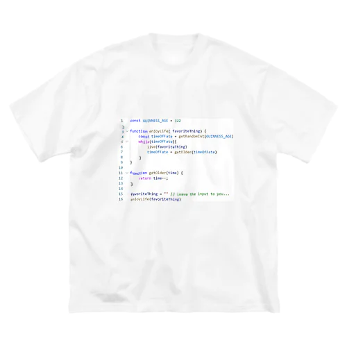 LifeWhiteColor.js ビッグシルエットTシャツ