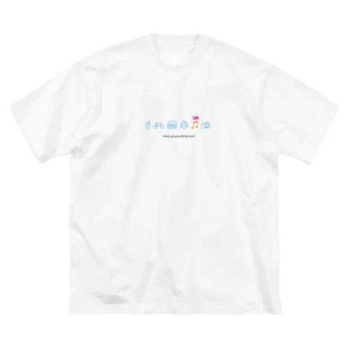 ピクトグラム what are you doing now? Big T-Shirt